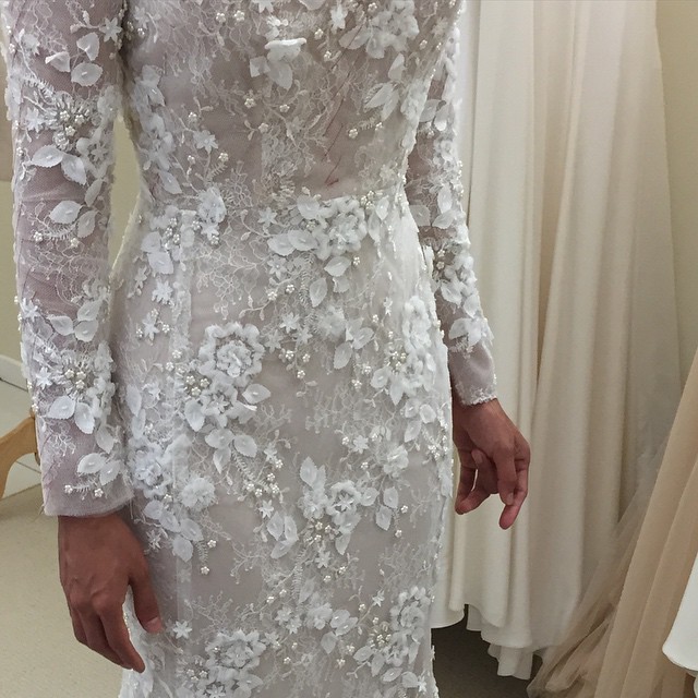2017 Vintage Mermaid Arabic Wedding Dresses Long Sleeve 3D-ral Appliques Crystal Muslim Bridal Gowns Sweep Train Real Image Brides Dress