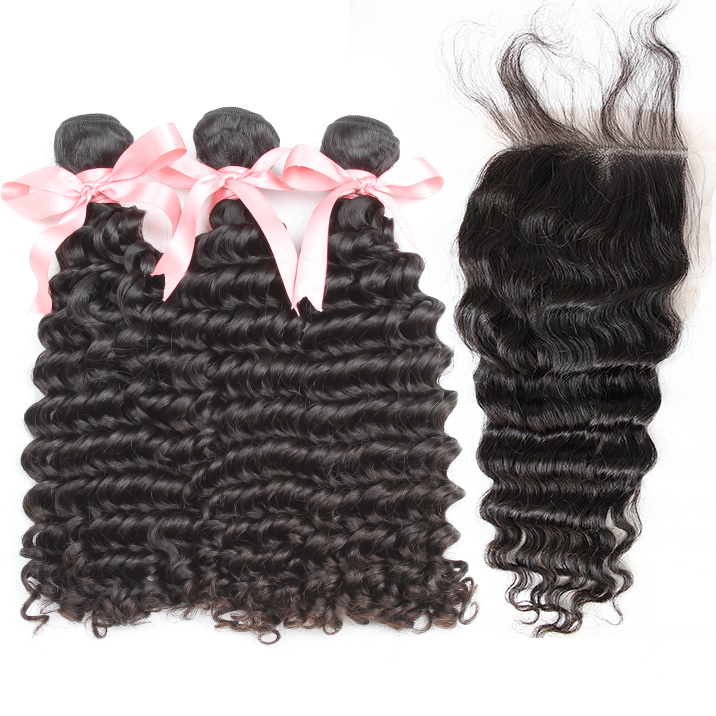 greatremy unprocessed 100 malaysian human hair extensions deep wave 1pc lace closure with 3pcs hair bundles 4x4 full head, Natural color
greatremy unprocessed 100 malaysian human hair extensions deep wave 1pc lace closure with 3pcs hair bundles 4x4 full head, Natural color