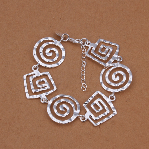 Hot sale christmas gift 925 silver Thread Bracelet DFMCH324,Brand new fashion 925 sterling silver plated Chain link bracelets high grade