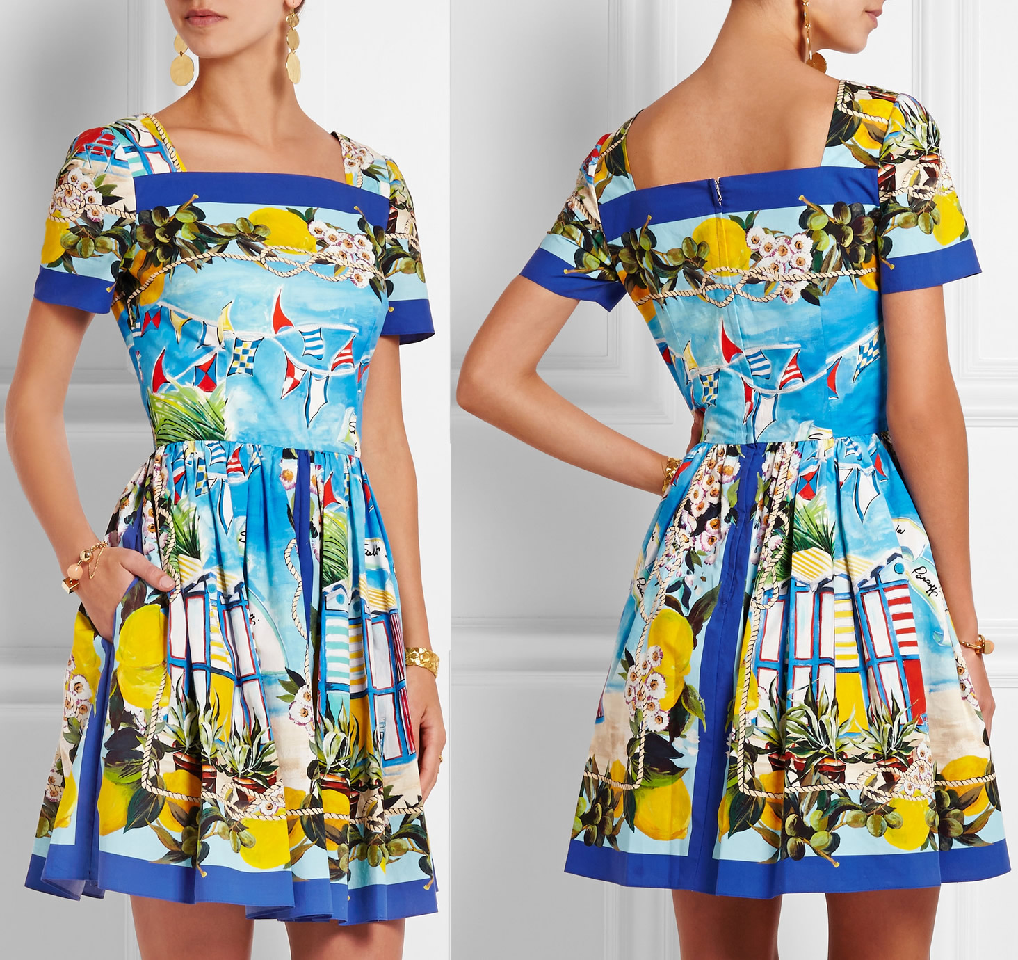 Fashion Print Women A-Line Dress Square Collar Short Sleeve Dresses 15109110, As pictures
Fashion Print Women A-Line Dress Square Collar Short Sleeve Dresses 15109110, As pictures