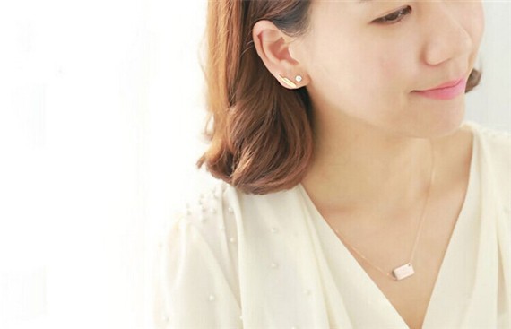 30Pair- S043 Fashion Silver Gold Metal Feather Stud Earrings Cute Plant Tree Long Leaf Stud Earrings for Women Ladies