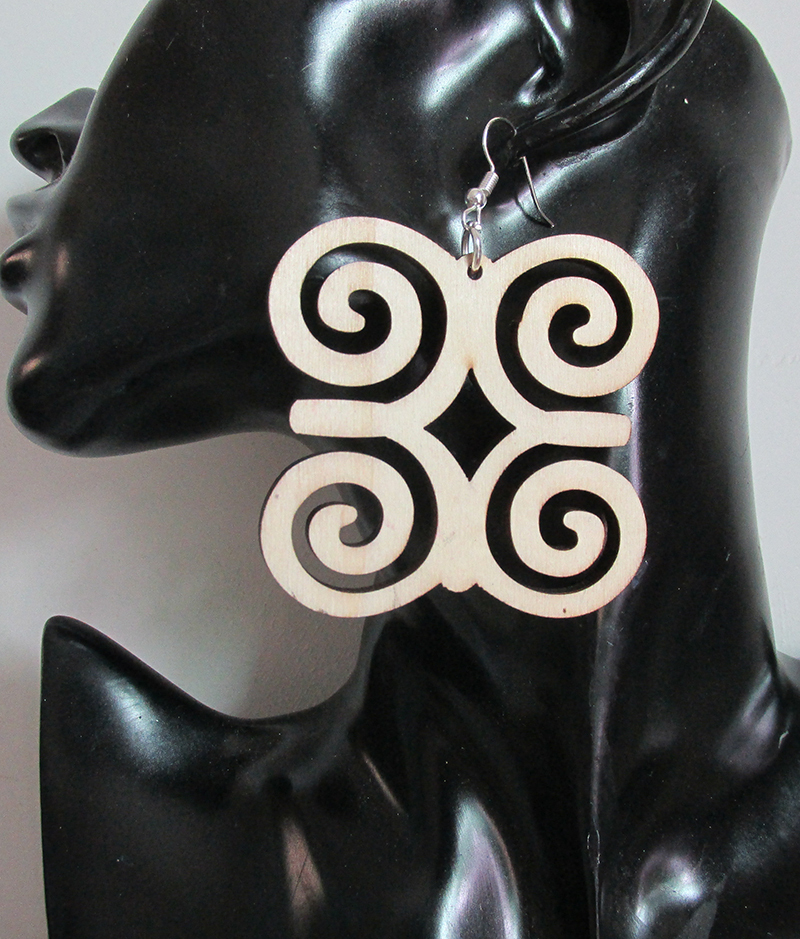 5pairs/lot Women Adinkra symbols earrings can mixed 6 colors