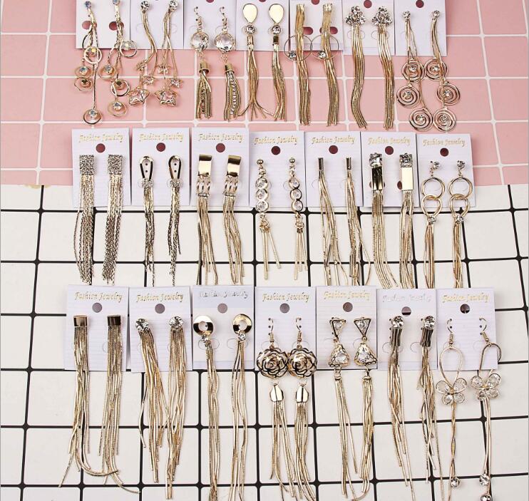 Hot sale girl Madam Tassels crystal Earrings Rose Gold / gold / silver Shining Hanging Earrings mixed 12 style 12Pairs/lot
Hot sale girl Madam Tassels crystal Earrings Rose Gold / gold / silver Shining Hanging Earrings mixed 12 style 12Pairs/lot
