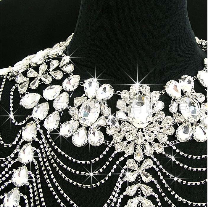 Wedding Rhinestone Pearl Necklace+Earrings Wedding Bridal Jewelry Sets wedding accessories bridalmaid dress hair party supply HT034