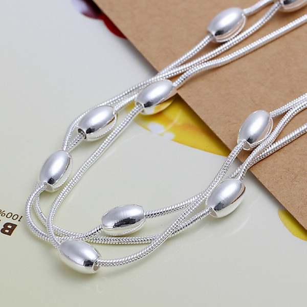 Hot sale best gift 925 silver Three line light bead bracelet DFMCH236,fashion 925 sterling silver plated Chain link bracelets high grade