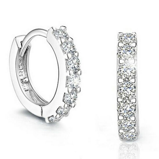 New Top Grade Diamond Earrings For Women Hoop Ear Cuff Stud Jewelry 925 Sterling Silver Earrings for Ladies Wedding Party, Golden;silver 
New Top Grade Diamond Earrings For Women Hoop Ear Cuff Stud Jewelry 925 Sterling Silver Earrings for Ladies Wedding Party, Golden;silver