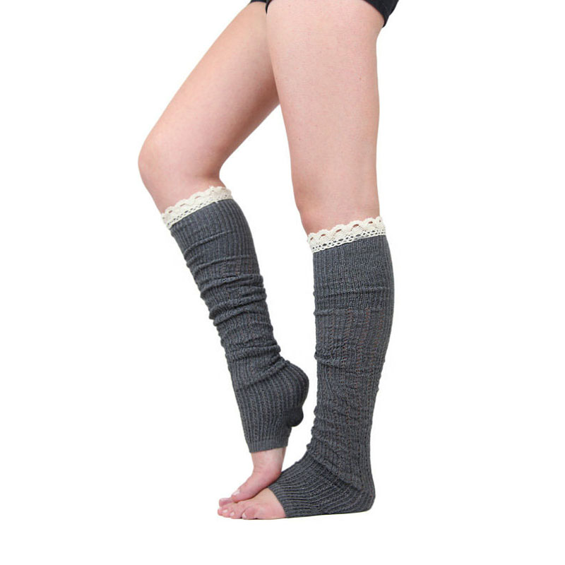 Long Knit Knee High Lace Socks Boot loose Socks Stockings Leg Warmers Warm New Women Socks Chritsmas Gift Drop Ship 010030