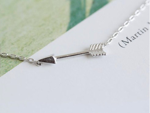 30PCS Gold Silver Tiny Horizontal Arrow Necklace Pendant for Women Simple Cute Sideways Arrow Necklace for Men