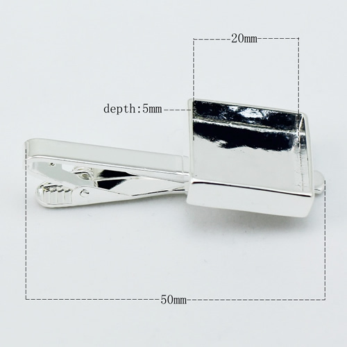 Beadsnice mens jewelry tie clip blanks with square bezel setting tie bar photo blanks handmade jewelry accessories mix style ID 32262