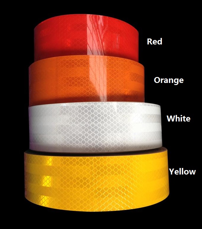 

5cm*20m High Visibility Truck Car Motorcycle Van Traffic Signal Reflective Sticker Tape Adhesive Reflect White Red Warning Tapes