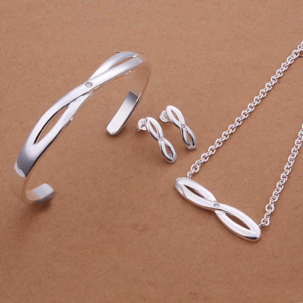 High grade 925 sterling silver Color zircon heart-shaped package jewelry sets DFMSS372 brand new Factory direct wedding 925 silver