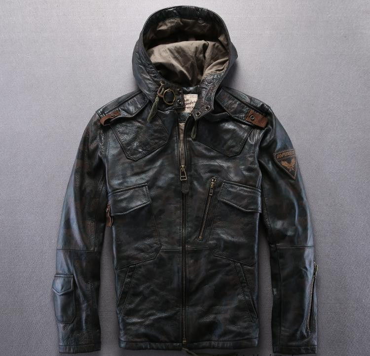 Camouflage AVIREXFLY leather jackets with hoody motorcycle jackets 100% Genuine leather Slim fit jacket
Camouflage AVIREXFLY leather jackets with hoody motorcycle jackets 100% Genuine leather Slim fit jacket