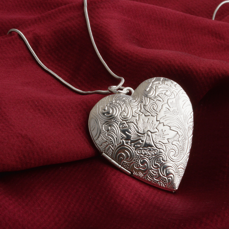 Free shipping fashion high quality 925 silver Phase Box with diamond jewelry 925 silver necklace Valentine's Day holiday gifts Hot 1707