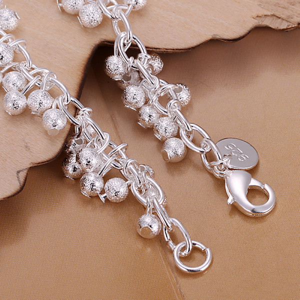 Hot sale best gift 925 silver Sand Light Grape bracelet DFMCH232,Brand new fashion 925 sterling silver plate Chain link bracelets high grade