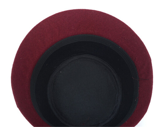 2015 Fashion Women Solid Beach Belt Buckle Bowler Fedora Hat Bowler Caps