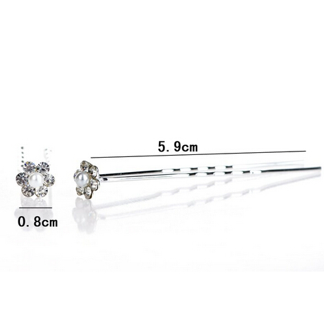 40PCS Wedding Accessories Bridal Pearl Hairpins Flower Crystal Rhinestone Hair Pins Clips Bridesmaid Women Hair Jewelry