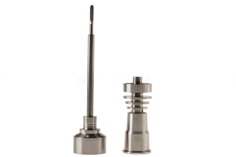 Universal Domeless Titanium Nail 14mm 18mm Female with Titanium Carb Cap Dabber Grade 2
Universal Domeless Titanium Nail 14mm 18mm Female with Titanium Carb Cap Dabber Grade 2