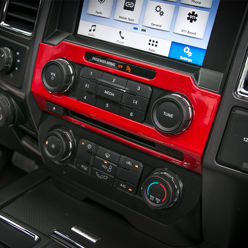 Central Control Volume Adjustment Panel ABS Decoration Covers For Ford F150 Car styling Interior Accessories