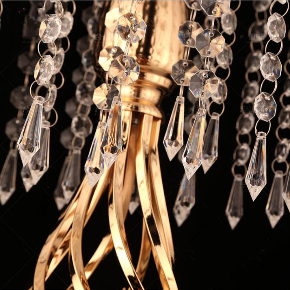 Exquisite Flower Vase Twist Shape Stand Golden/ Silver Wedding/ Table Centerpiece 52 CM Tall Road Lead Home Decor