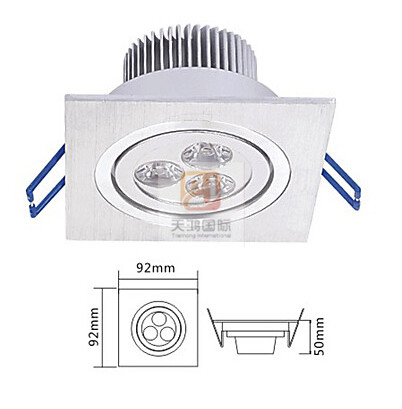 Ceiling Light Square Led Downlight 9W 3X3W 720 Lumens Led Ceiling Light Recessed Downlights Dimmable Warm/Natural/Cool White AC 110-240V