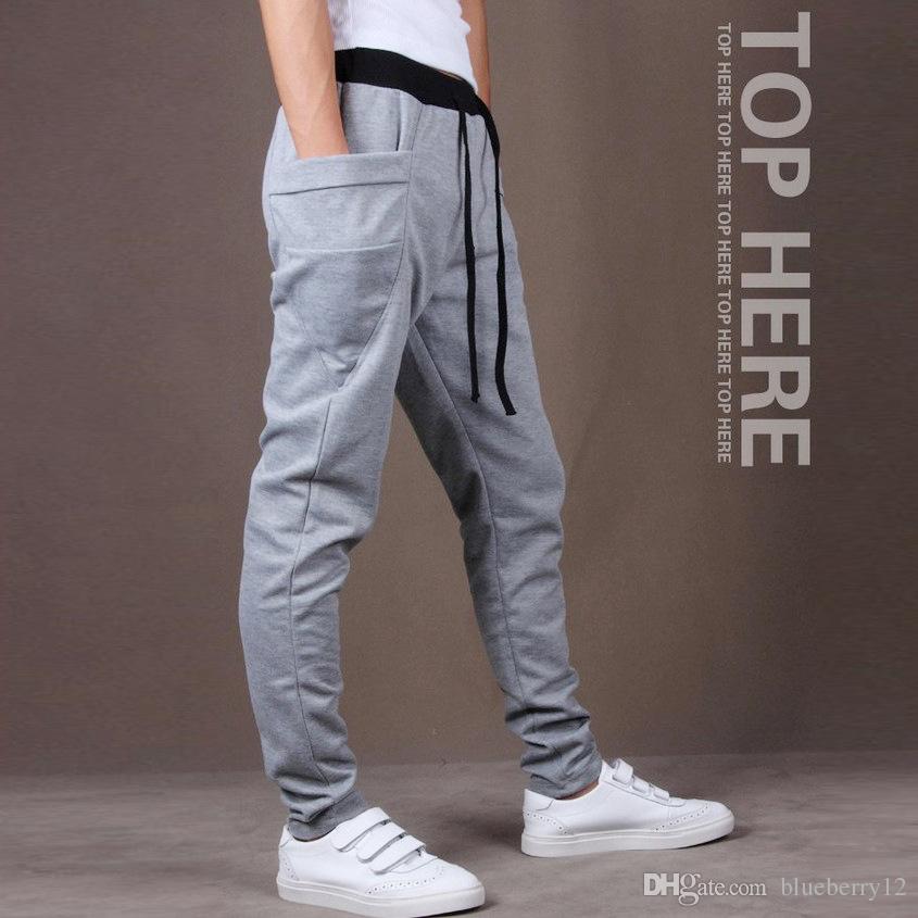 New Mens Joggers Fashion Harem Pants Trousers Hip Hop Slim Fit Sweatpants Men for Jogging Dance 8 Colors sport pants M~XXL