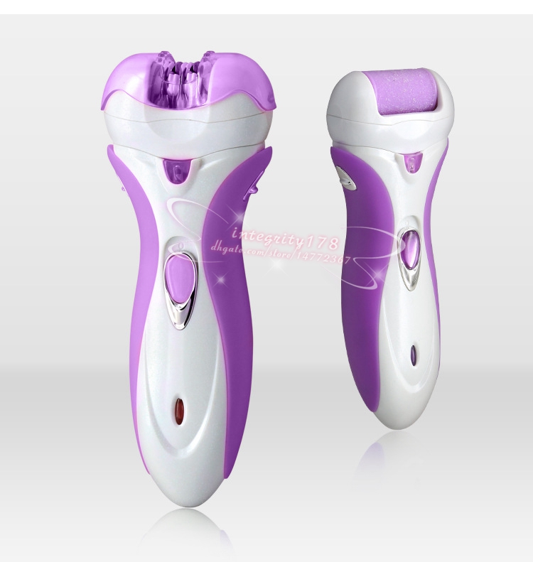 Kemei 4 in 1 Electric Foot Exfoliator Feet Dead Skin Removal Heel Cuticles Nail Grinding Tool Set