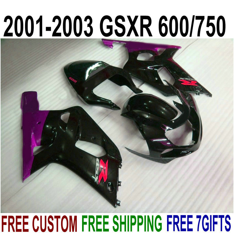 Top quality ABS fairings set for SUZUKI GSX-R600 GSX-R750 2001-2003 K1 black purple fairing kit GSXR 600/750 01 02 03 SK61, Same as the picture shows
Top quality ABS fairings set for SUZUKI GSX-R600 GSX-R750 2001-2003 K1 black purple fairing kit GSXR 600/750 01 02 03 SK61, Same as the picture shows