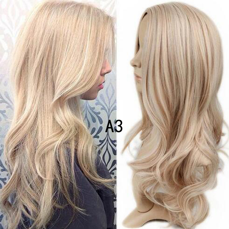 Long Hair Wigs High Density Temperature Swiss Hair Synthetic Wigs Ombre Grey Color Cosplay Wigs For Black/White Women