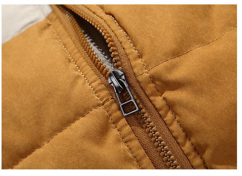 Fall-New Casual Duck Down Hooded Vest Mens Winter Sleeveless Jacket Plus Size Army Green Spliced Colors Thick Warm Waistcoat orange