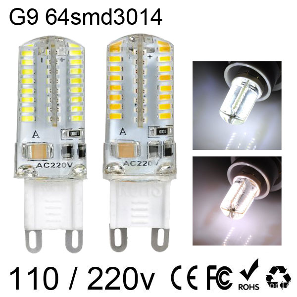 G9 G4 E14 3W 64 SMD led bulb light 3014 Warm White / Cool White LED Corn Lights AC 220V 110V
G9 G4 E14 3W 64 SMD led bulb light 3014 Warm White / Cool White LED Corn Lights AC 220V 110V