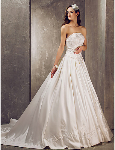 2016 New Hot Fashion Free Shipping Elegant Ball Gown Ivory Court Train Beading Embroidery Strapless Satin Wedding Dresses 207, Champagne
2016 New Hot Fashion Free Shipping Elegant Ball Gown Ivory Court Train Beading Embroidery Strapless Satin Wedding Dresses 207, Champagne