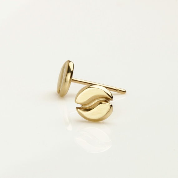 30Pair Gold Silver Coffee Bean Earrings Pea Stud Earring Espresso Bean Coffee Addict Stud Earrings Tai Ji Stud Earrings