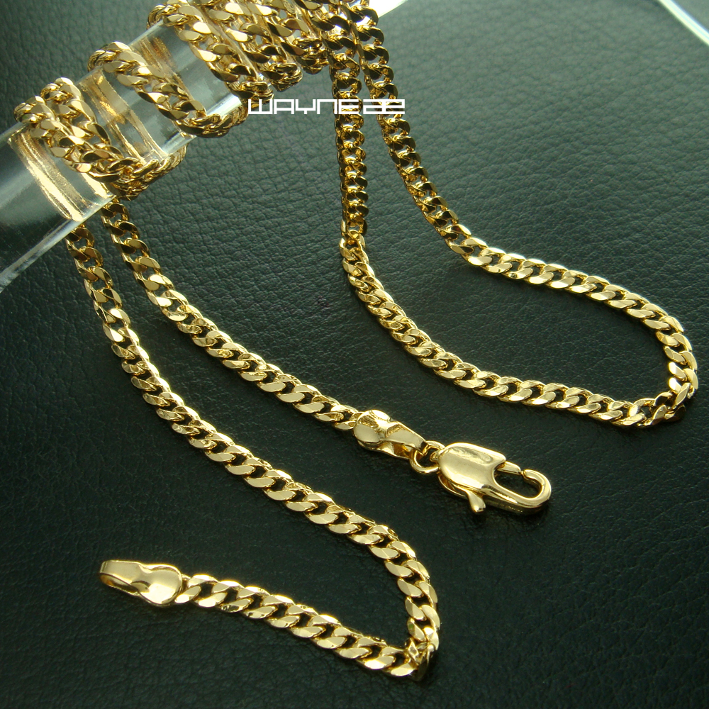 Solid 18k Gold Filled Curb Link Necklace Chain 45cm Length 2.2mm N266, Silver
Solid 18k Gold Filled Curb Link Necklace Chain 45cm Length 2.2mm N266, Silver