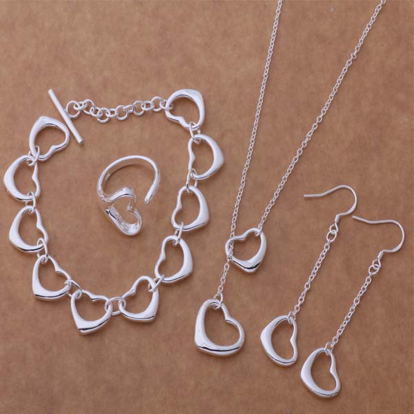 Free Shipping with tracking number New Fashion women's charming jewelry 925 silver 12 mix jewelry set 1454