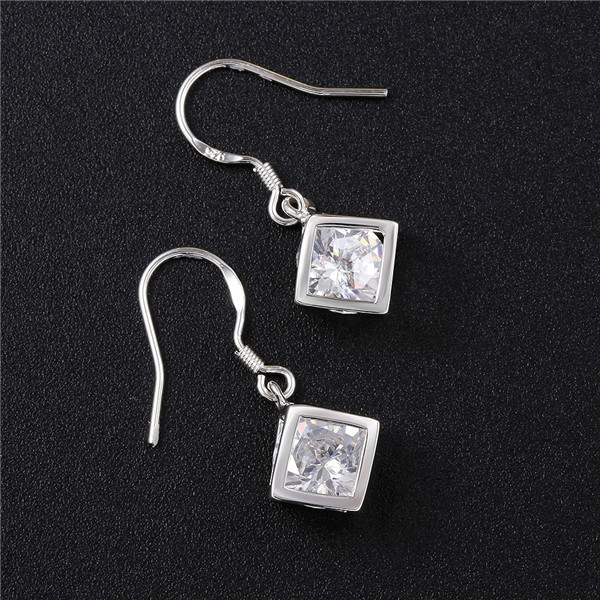 Brand new sterling silver plate Whitehead earrings DFMSE583,women's 925 silver Dangle Chandelier wedding gemstone earrings factory direct
