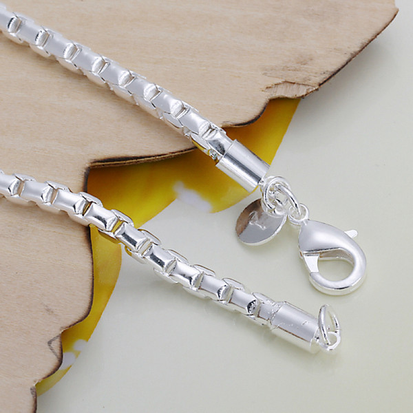 Hot sale best gift 925 silver Lattice Bracelet Round DFMCH214,Brand new fashion 925 sterling silver plated Chain link bracelets high grade