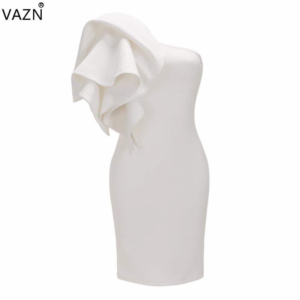 A0266 Top quality new 2017 bandage dress sexy strapless mini dress one shoulder mini club dress q1118