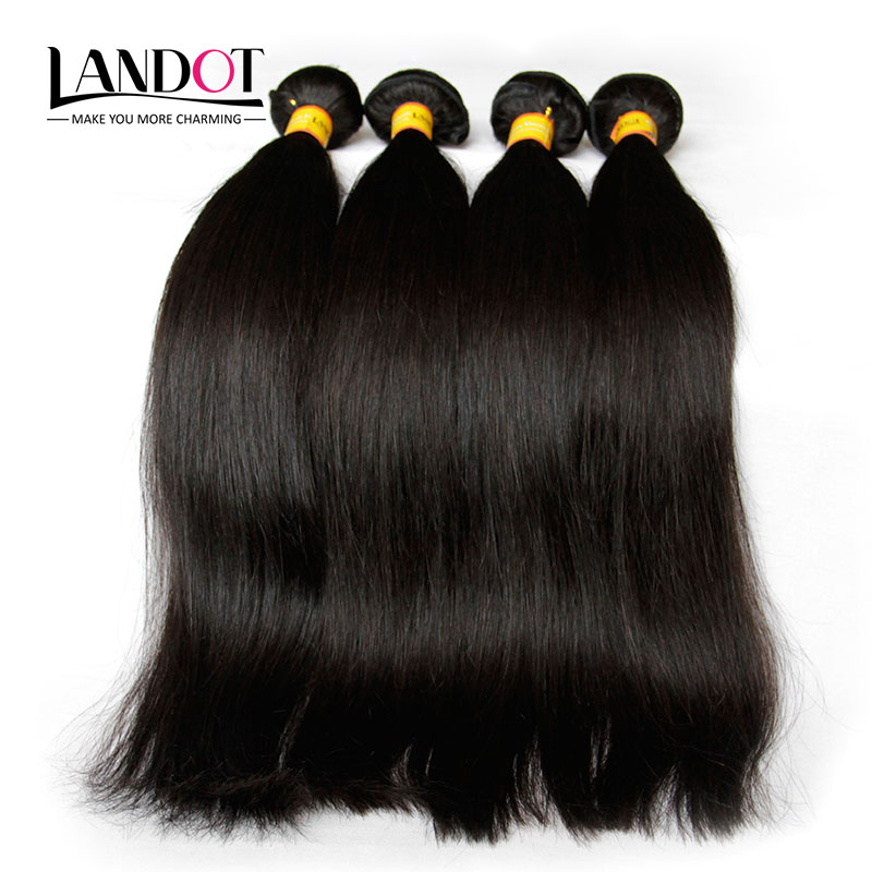5Pcs Lot Malaysian Straight Virgin Human Hair Weaves With Lace Closure Unprocessed Malaysian Straight Hair 4 Bundles And Closures Soft Full