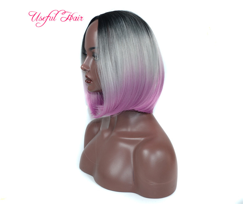 Black white women girls Synthetic Hair Wigs Short Bob Wig sexy and city samanttha wigs none lace hot color front wigs Heat Resistant