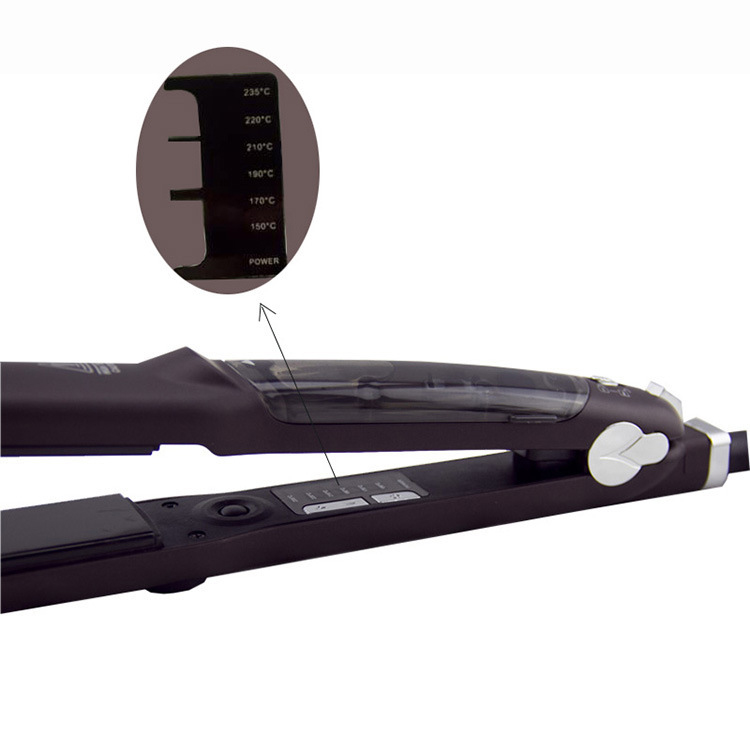 Steam Function Flat Iron Tourmaline Ceramic Vapor Professional Steam Hair Straightener with Oil Infusion Straightening Irons