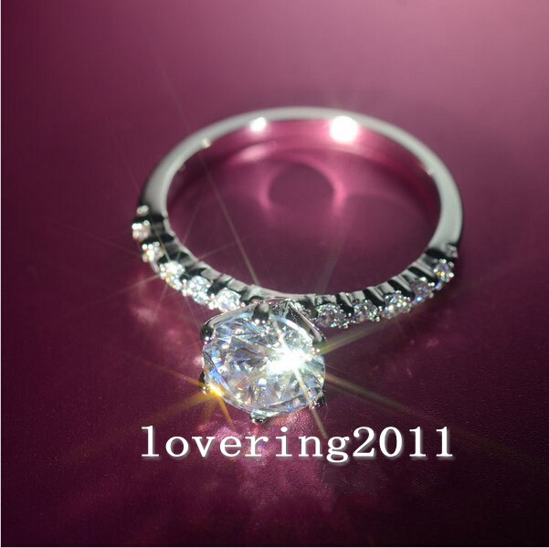 Women Clear Zircon 10KT White Gold Filled Wedding Simulated Dia Bridal Band Ring Set, Size 5-11