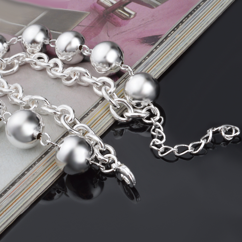 Free Shipping with tracking number Top Sale 925 Silver Bracelet beads Bracelet Silver Jewelry 10Pcs/lot cheap 1566