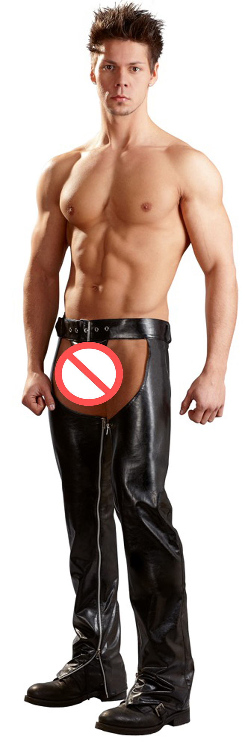Novelty Mens PU Leather Long Pants Adjustable Belt Buckle Zipper Side Trousers Erotic Open Back Hollow Pants Night Clubwear, Black
Novelty Mens PU Leather Long Pants Adjustable Belt Buckle Zipper Side Trousers Erotic Open Back Hollow Pants Night Clubwear, Black