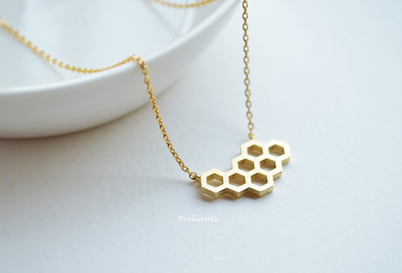 30PCS- B024 Gold Silver Cute Honeycomb Bracelets Beehive Bracelet Honey Bee Comb Hive Bracelet Hexagon Bracelet