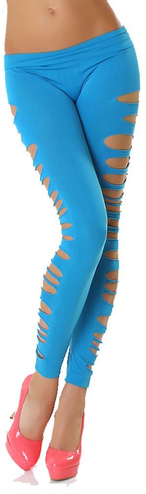 Hot Sale Candy Color Solid Color Hollow Out Club Pants Tight Stretchy Side Ripped Sexy Cutting-out Ankle Length Leggings Drop Ship Available