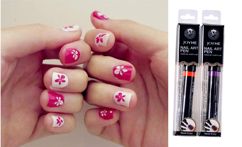 Wholesale New Style Convenient Fashion 16 Colors 3D Nail Art Pen Painting Design Tool Drawing for UV Gel Polish Manicure (Random Color)