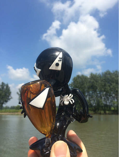 Smoking Pipe Alien Glass Smoking pipe Tobacco Pipe Bong 5.5" Alien Black glass tobacco pipe