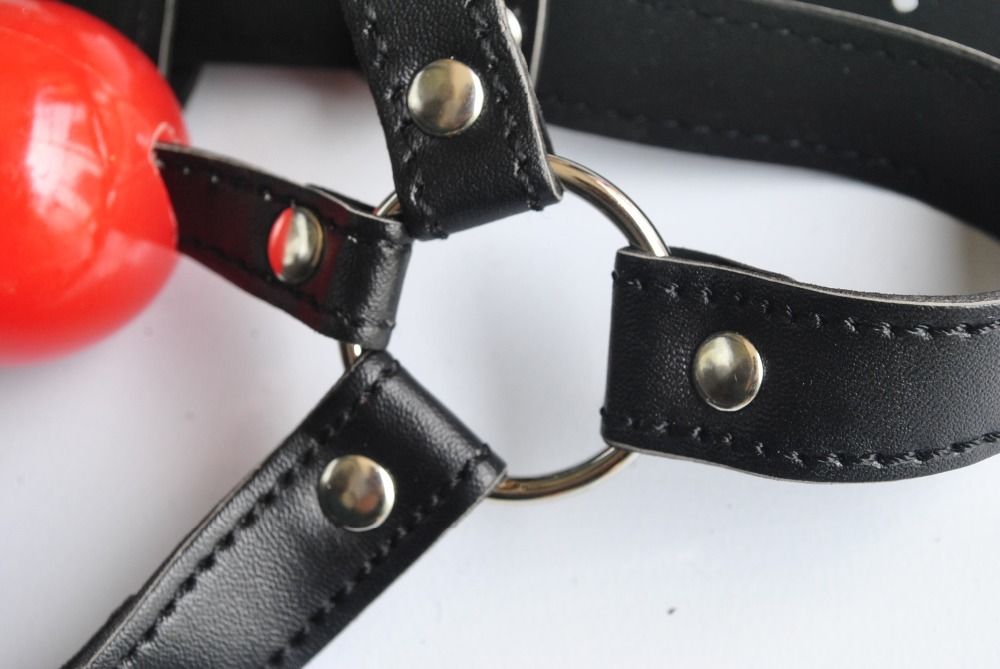 SM Mouth Ball Gag Sex Toys Bondage Restraint Adjustable Adult Games PU Leather Sex Games Toy #R410