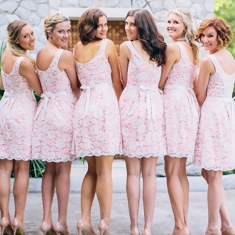 NEW ARRIVAL Short/Mini Lace Pink Scoop Sleeveless Bridesmaid Dresses with Sash for Wedding Party In Stock, Orange
NEW ARRIVAL Short/Mini Lace Pink Scoop Sleeveless Bridesmaid Dresses with Sash for Wedding Party In Stock, Orange