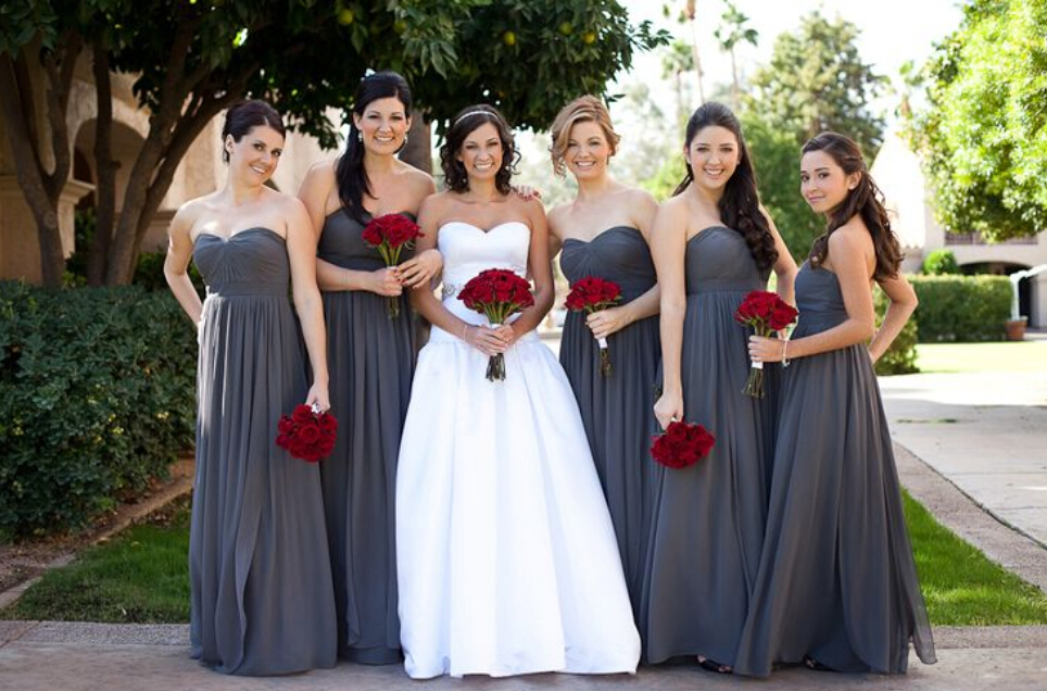 Custom Long Bridesmaid Dresses Cheap But High Quality Fabric Strapless Party Evening Gowns Sleeveless Real Image Formal Bridesmaid Dress